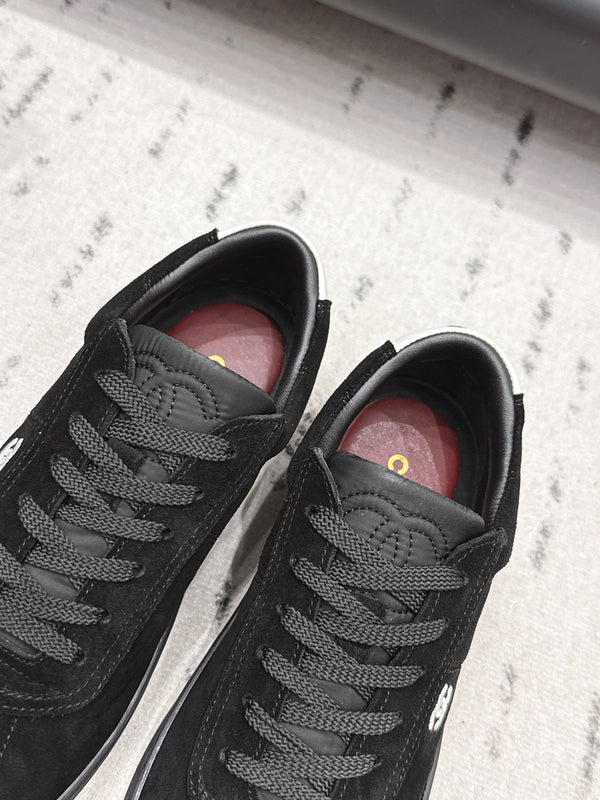 Chanel 26 Round Toe Platform Casual Shoes Black in Suede 739426