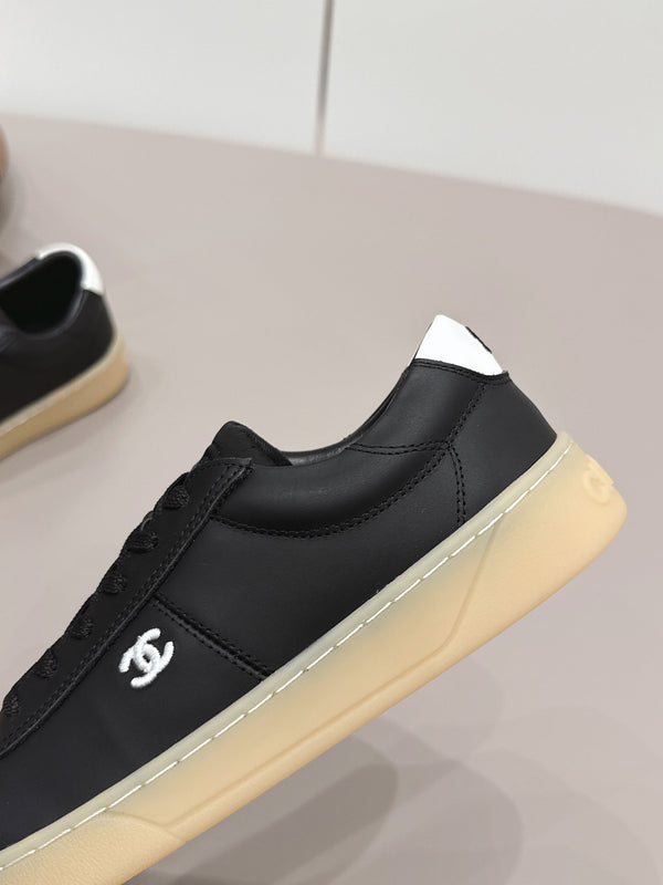 Chanel 26 Round Toe Platform Casual Shoes Black in Cowhide 739424