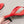 Gucci 26 Round Toe Flip-Flops 60 Red in Sheepskin 739373