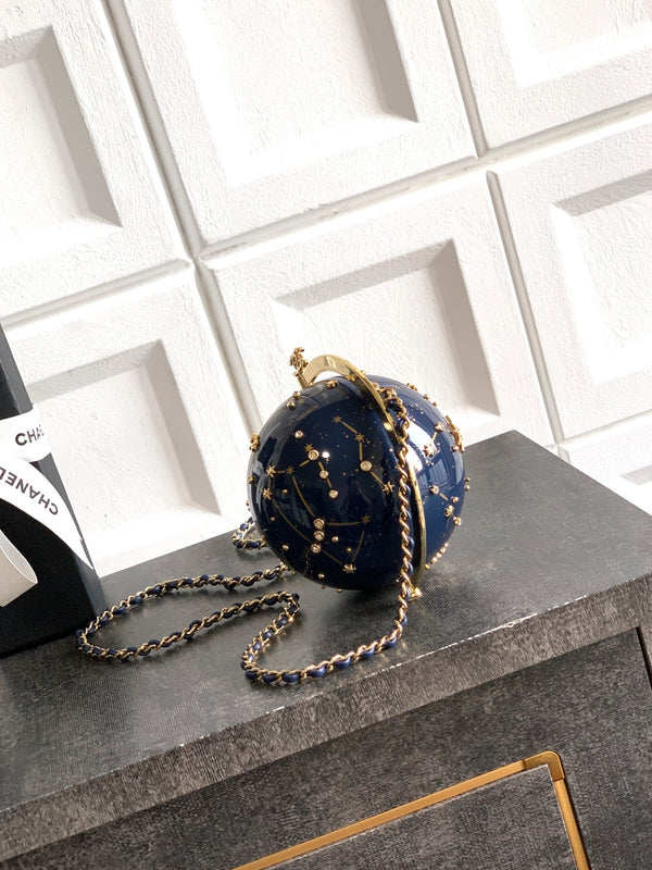 Chanel 26 Celestial Globe Minaudière Dark Blue in Plastic