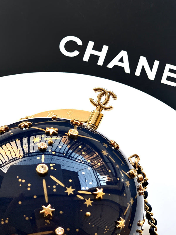 Chanel 26 Celestial Globe Minaudière Dark Blue in Plastic