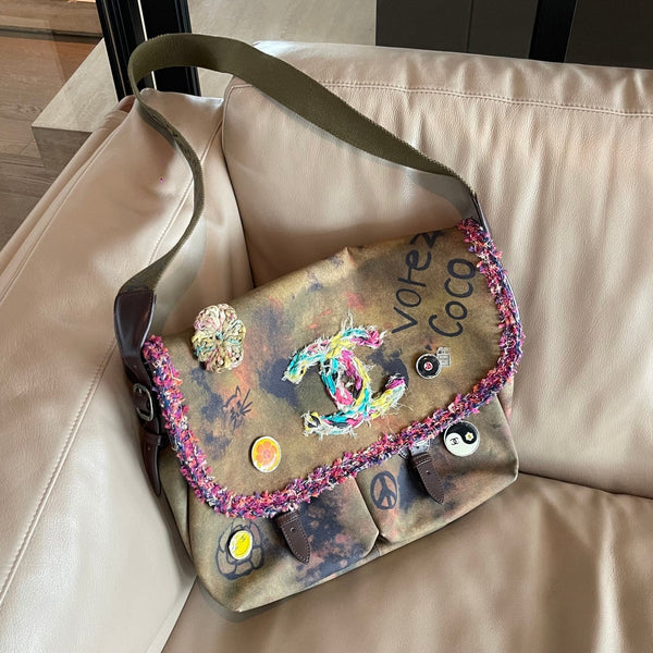 Chanel Graffiti On the Pavements Bag 42cm Multicolor in Canvas
