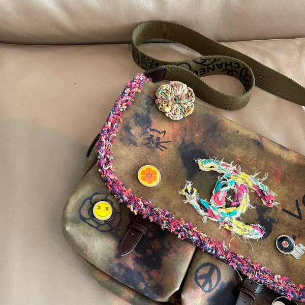 Chanel Graffiti On the Pavements Bag 42cm Multicolor in Canvas