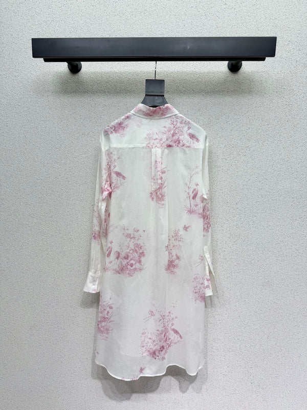 Dior Pink Printed Shirt in Cotton 376600