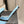 Chanel Double C Flat Slip-on Sandals Blue in Lambskin 740704