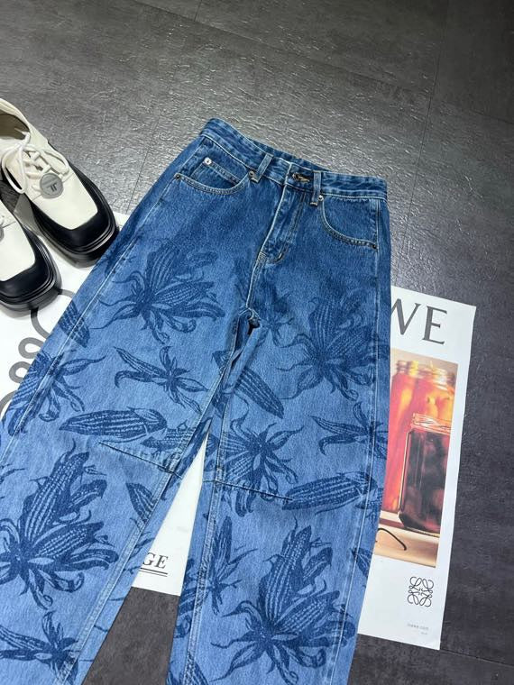 Loewe 26 Tapered Jeans Blue in Cotton 362283