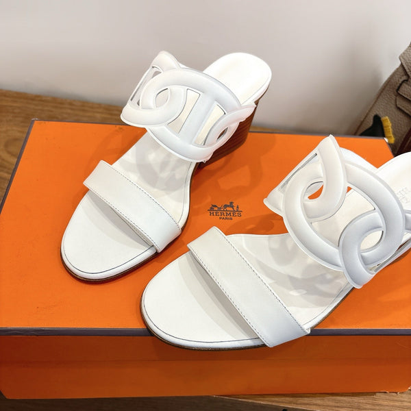 HM  Sandal 60 White in Calfskin 743964