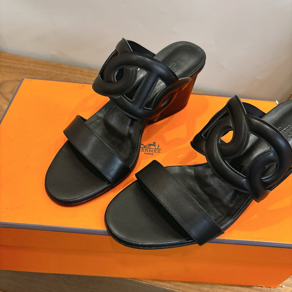HM  Sandal 60 Black in Calfskin 743965