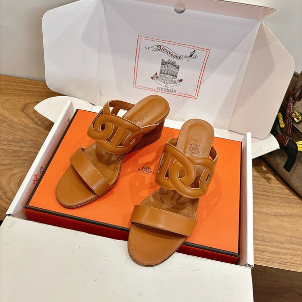 HM  Sandal 60 Brown in Calfskin 743969