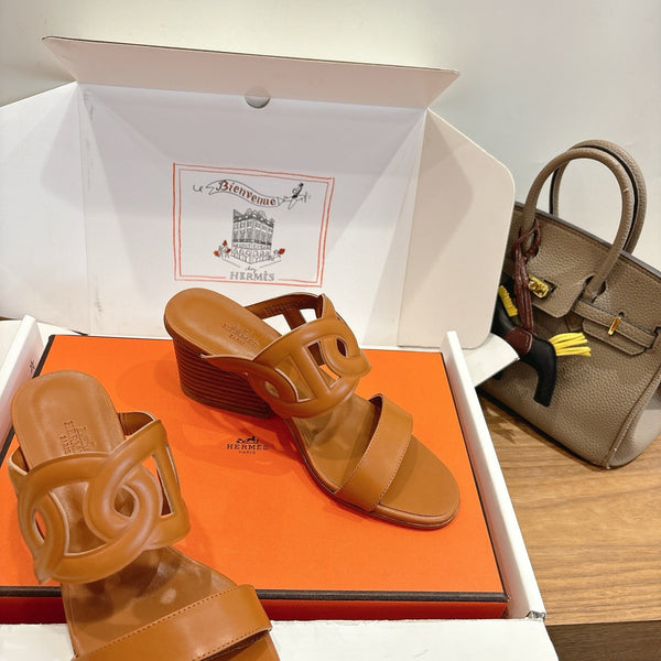 HM  Sandal 60 Brown in Calfskin 743969