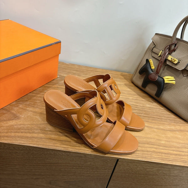 HM  Sandal 60 Brown in Calfskin 743969