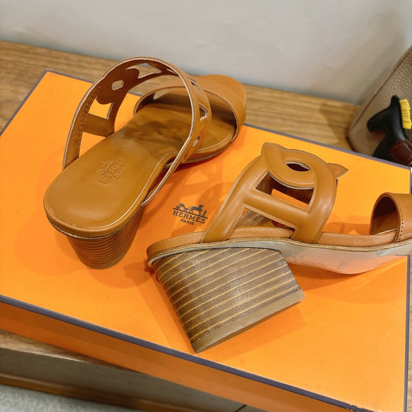 HM  Sandal 60 Brown in Calfskin 743969