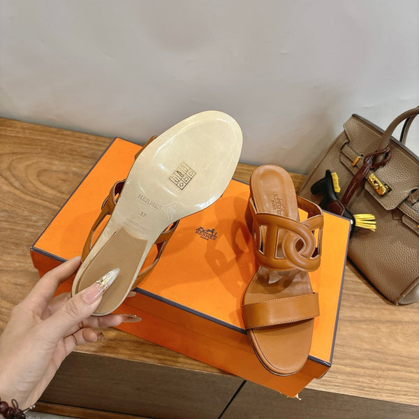 HM  Sandal 60 Brown in Calfskin 743969