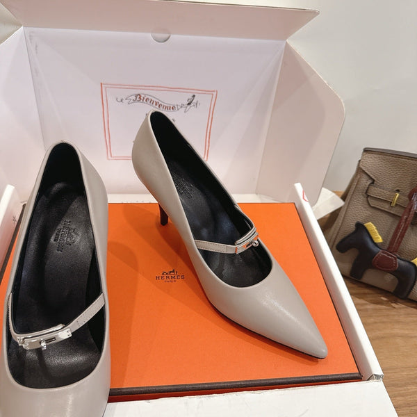 HM 26 Majeste 85 Pump Gray in Cowhide 744009