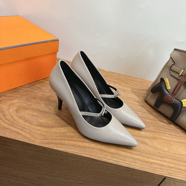 HM 26 Majeste 85 Pump Gray in Cowhide 744009