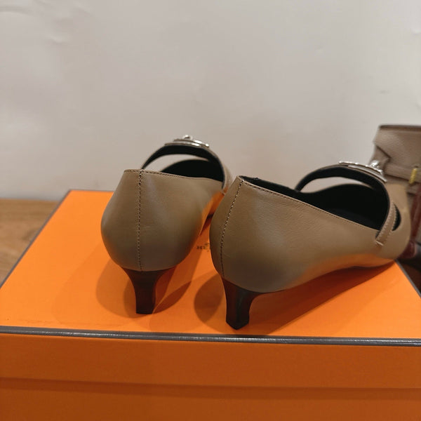 HM 26 Majeste 45 Pump Taupe in Cowhide 744119