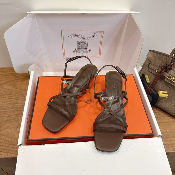 HM June Sandal Brown in Cowhide 744052