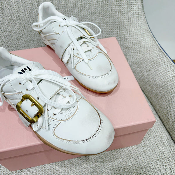 Miu 26 Sneaker White in Cowhide 747377