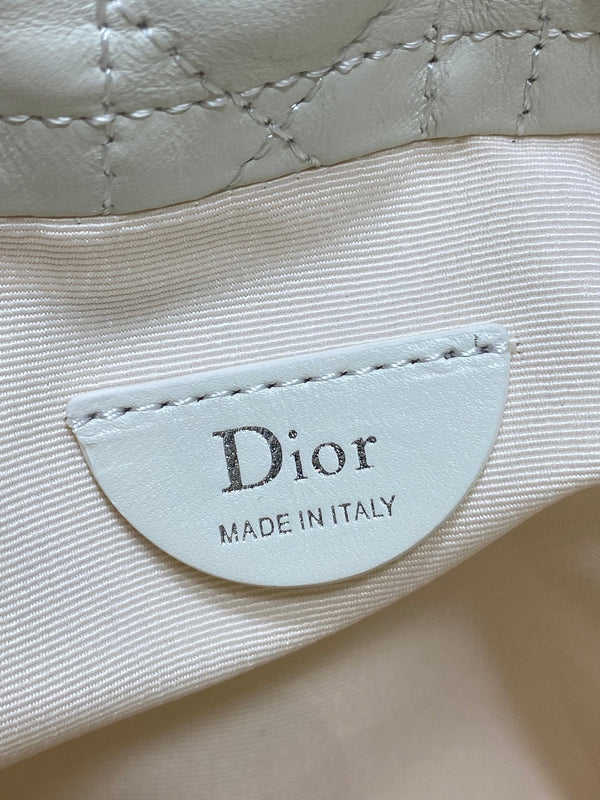CD Dior Adiorable Bag 22cm White in Quilted Leather 286635
