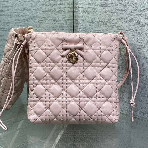 CD Dior Adiorable Bag 22cm Light Pink in Quilted Leather 286637