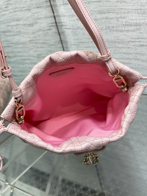 CD Dior Adiorable Bag 22cm Light Pink in Quilted Leather 286637