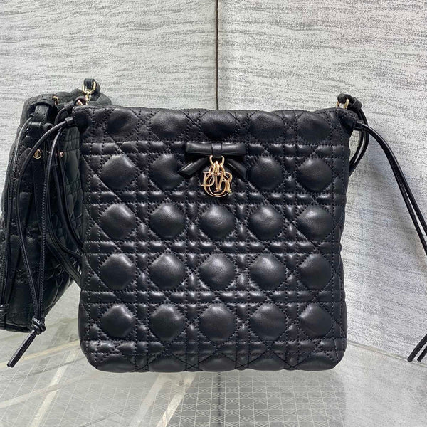 CD Dior Adiorable Bag 22cm Black in Quilted Leather 286641