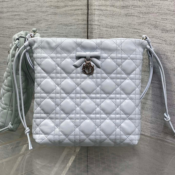 CD Dior Adiorable Bag 22cm Light Blue in Quilted Leather 286643