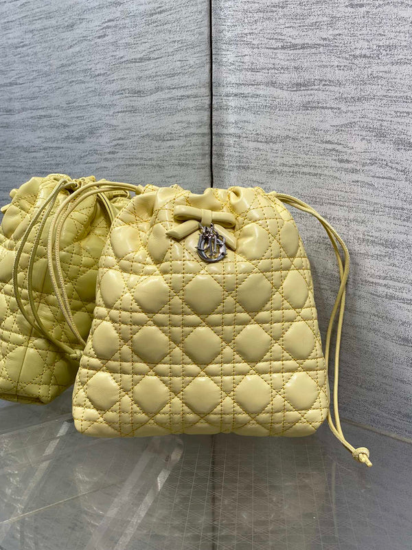 CD Dior Adiorable Bag 22cm Yellow in Quilted Leather 286645