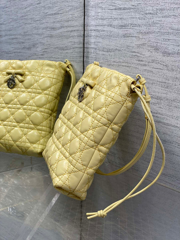 CD Dior Adiorable Bag 22cm Yellow in Quilted Leather 286645
