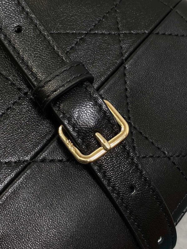 CD 26 Trianon Hobo Chain Bag 25cm Black in Cowhide 286594