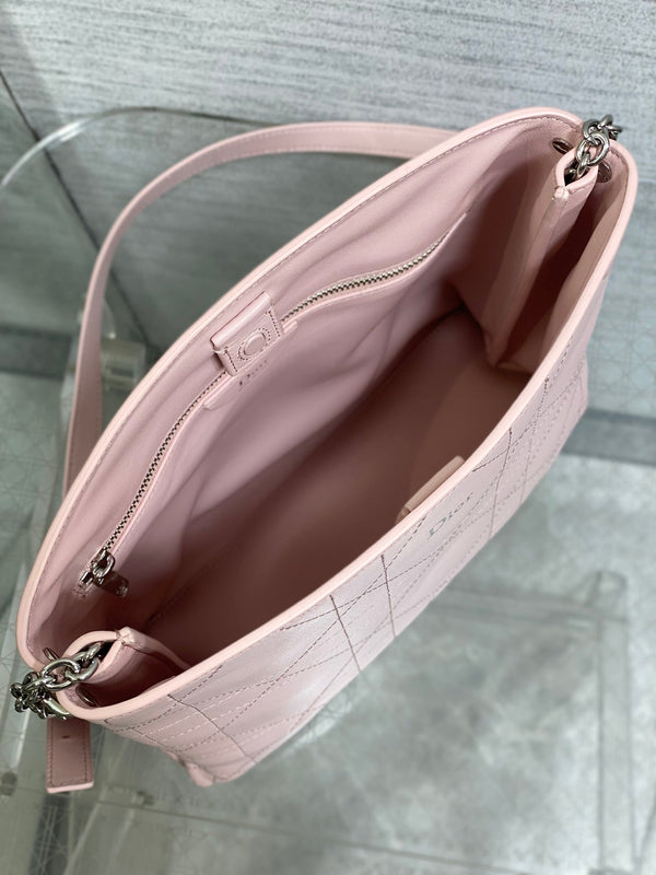 CD 26 Trianon Hobo Chain Bag 25cm Light Pink in Cowhide 286599
