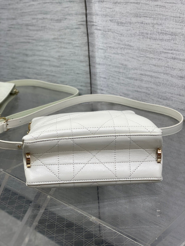 CD 26 Trianon Hobo Chain Bag 21cm White in Cowhide 286606