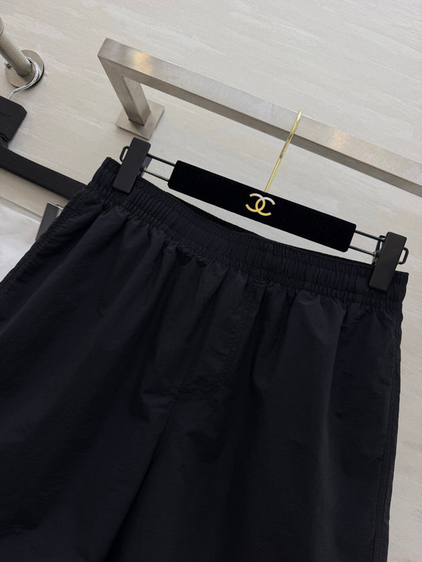 Short Décontracté Brodé Double C CC 26 Noir en Coton 379513