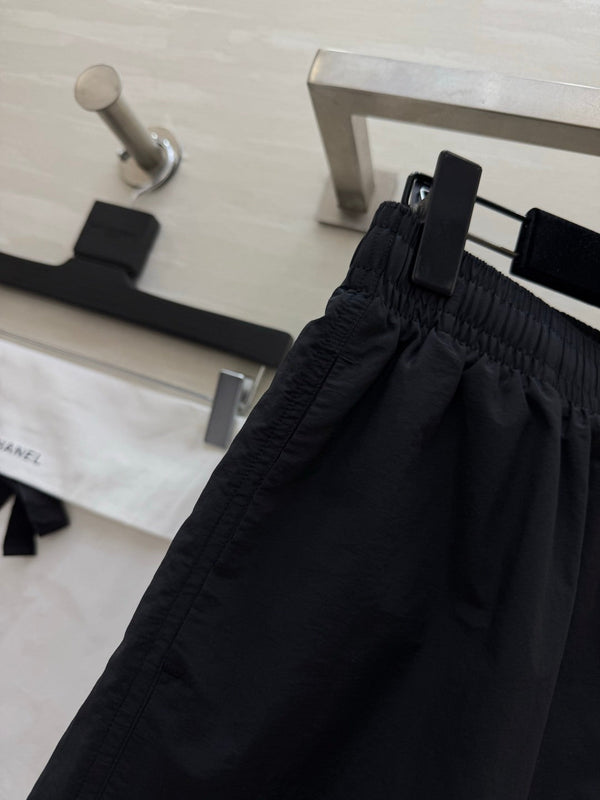 Short Décontracté Brodé Double C CC 26 Noir en Coton 379513
