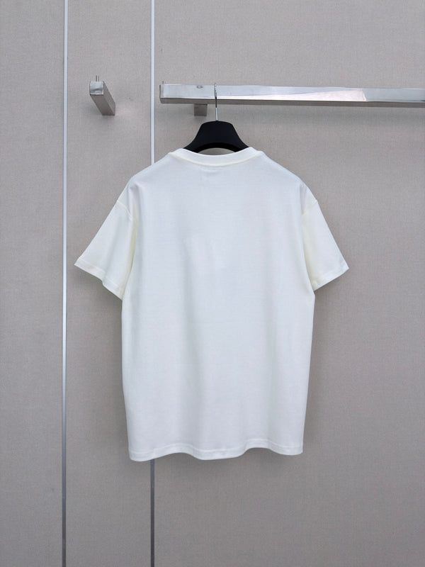 CD 26 Crew Neck Short-sleeved T-shirt White in Cotton 379662