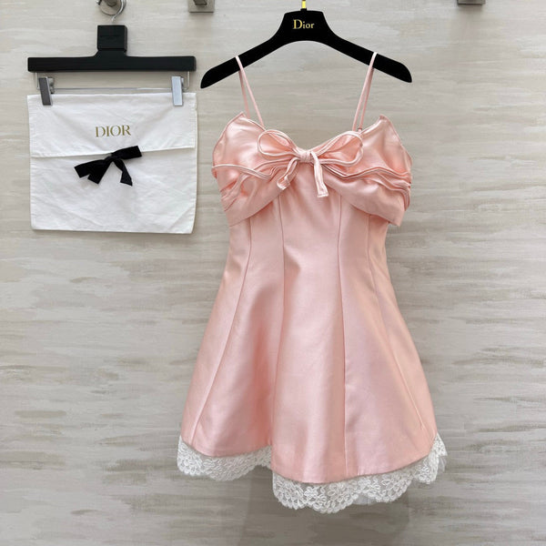 CD 26 Sweet Bow-Tie Princess Dress Pink in Cotton 379204