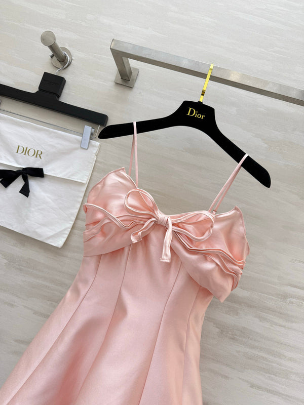 CD 26 Sweet Bow-Tie Princess Dress Pink in Cotton 379204