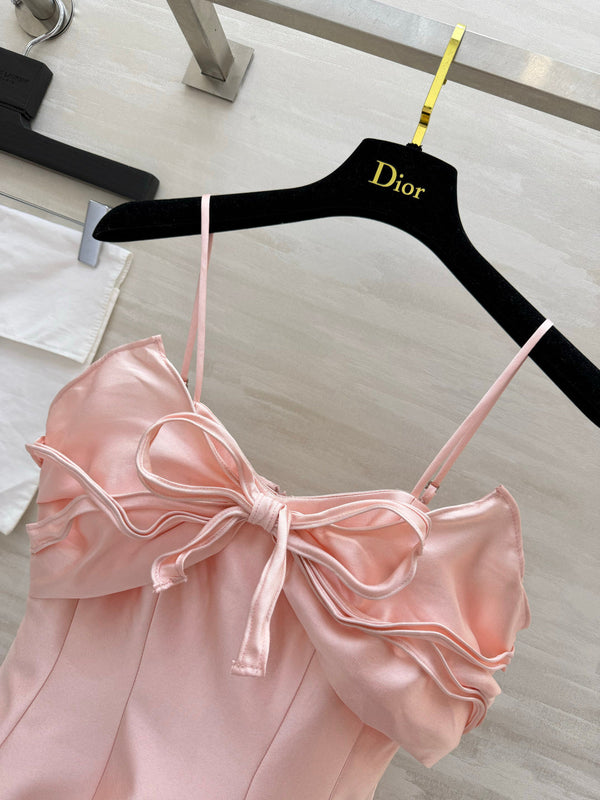 CD 26 Sweet Bow-Tie Princess Dress Pink in Cotton 379204