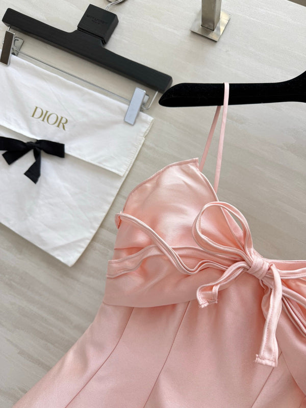 CD 26 Sweet Bow-Tie Princess Dress Pink in Cotton 379204