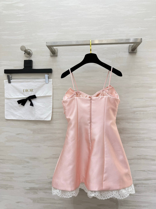 CD 26 Sweet Bow-Tie Princess Dress Pink in Cotton 379204
