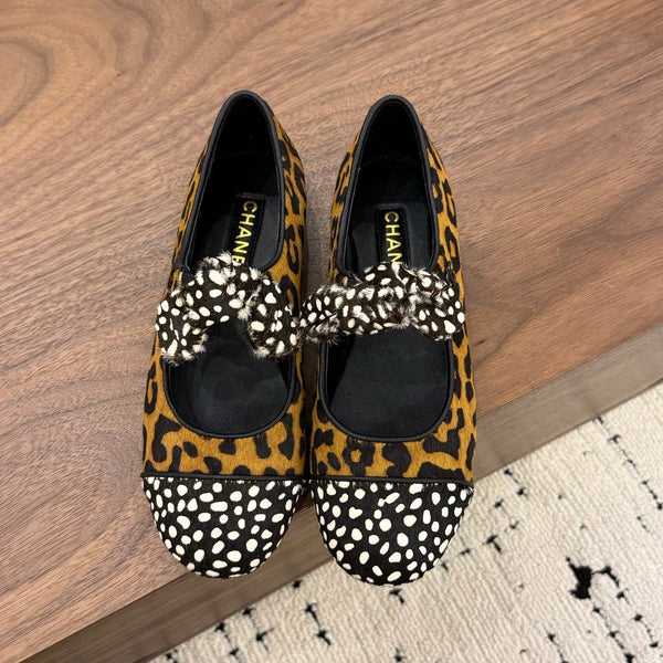 CC 26 Polka Dot Mary Janes Brown in Horsehair 756090