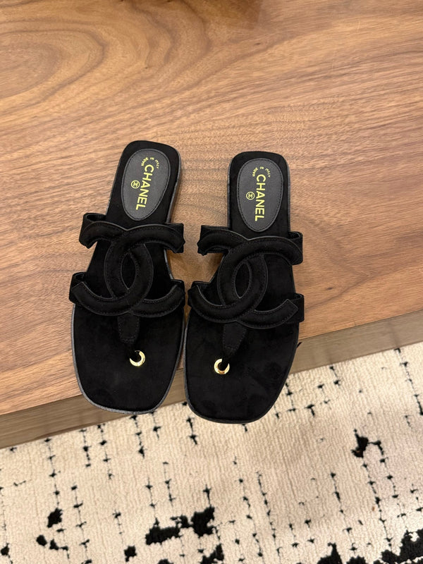 CC 26 Sandale noire en Velours 748533