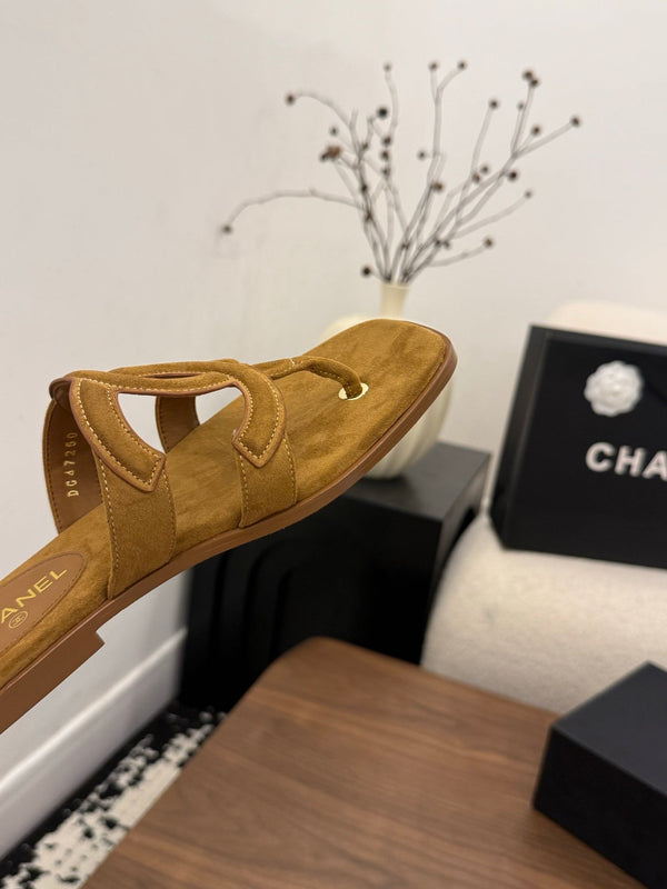 CC 26 Marron Sandale en Velours 748532