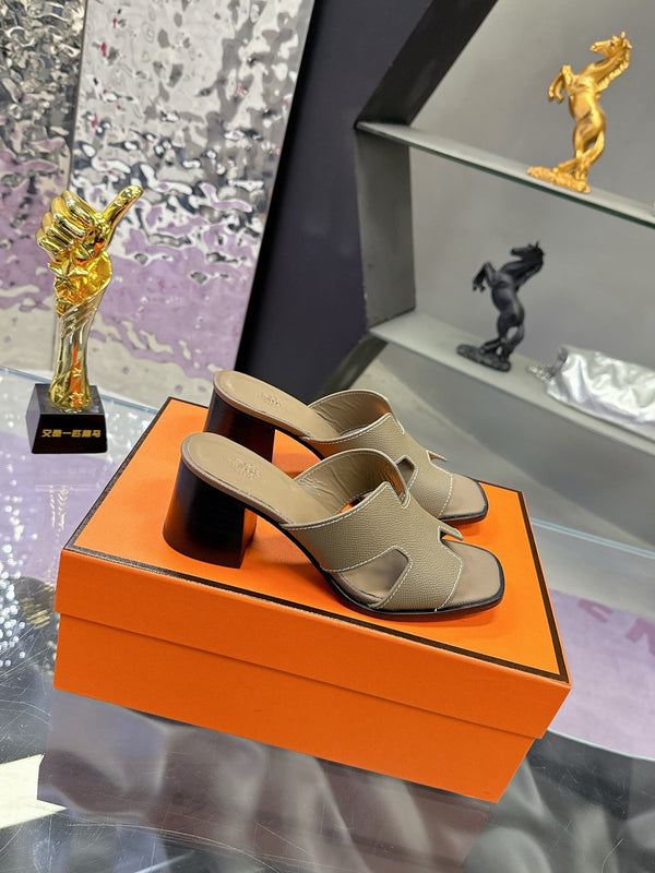 HM Sandal 90mm Taupe in Cowhide 757934
