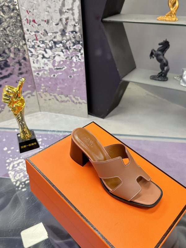 HM Sandal 90mm Brown in Cowhide 757942