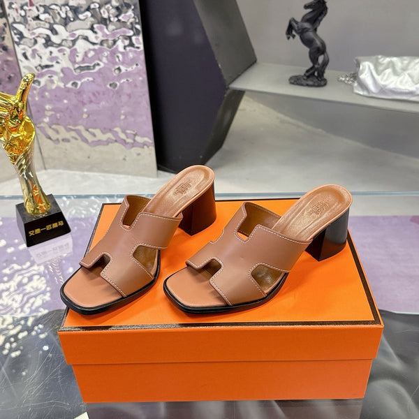 HM Sandal 90mm Brown in Cowhide 757942