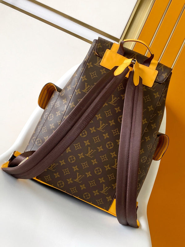 LV Christopher Backpack Brown Yellow in Monogram Canvas 286766