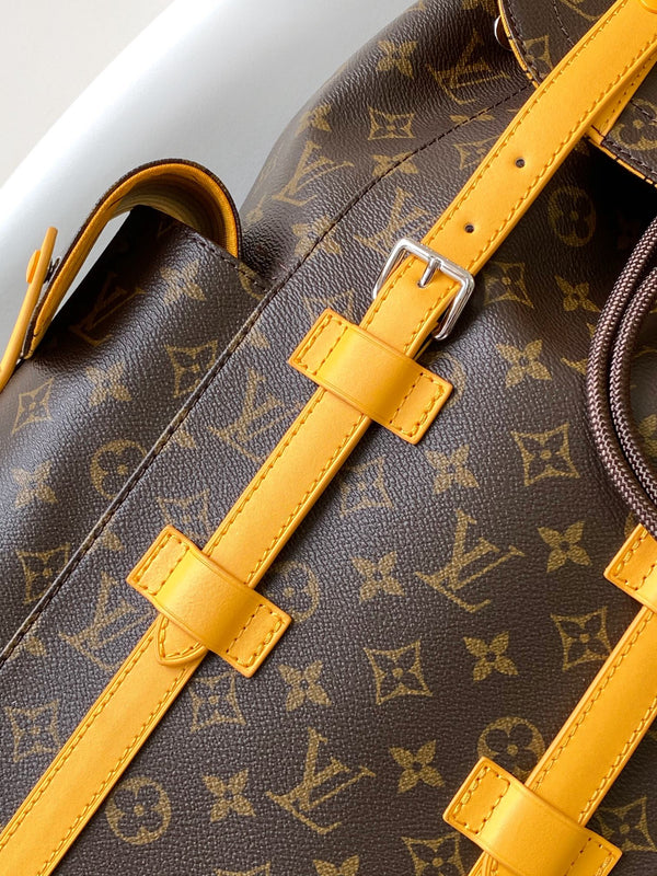 LV Christopher Backpack Brown Yellow in Monogram Canvas 286766