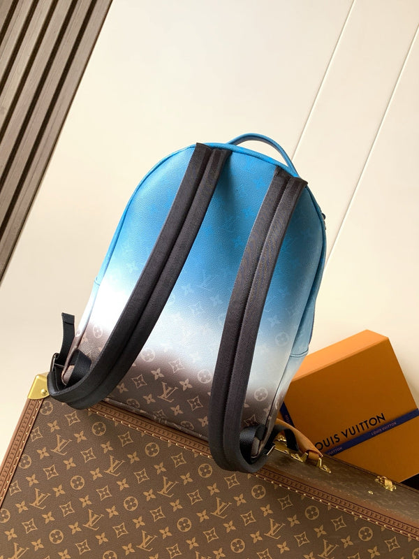 LV Discovery Backpack Blue Brown in Monogram coated Canvas 287019