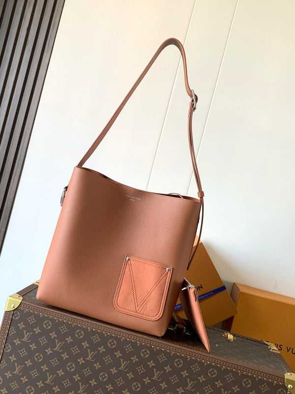 LV Verso Hobo Bag 33cm Brown in Calfskin 287232